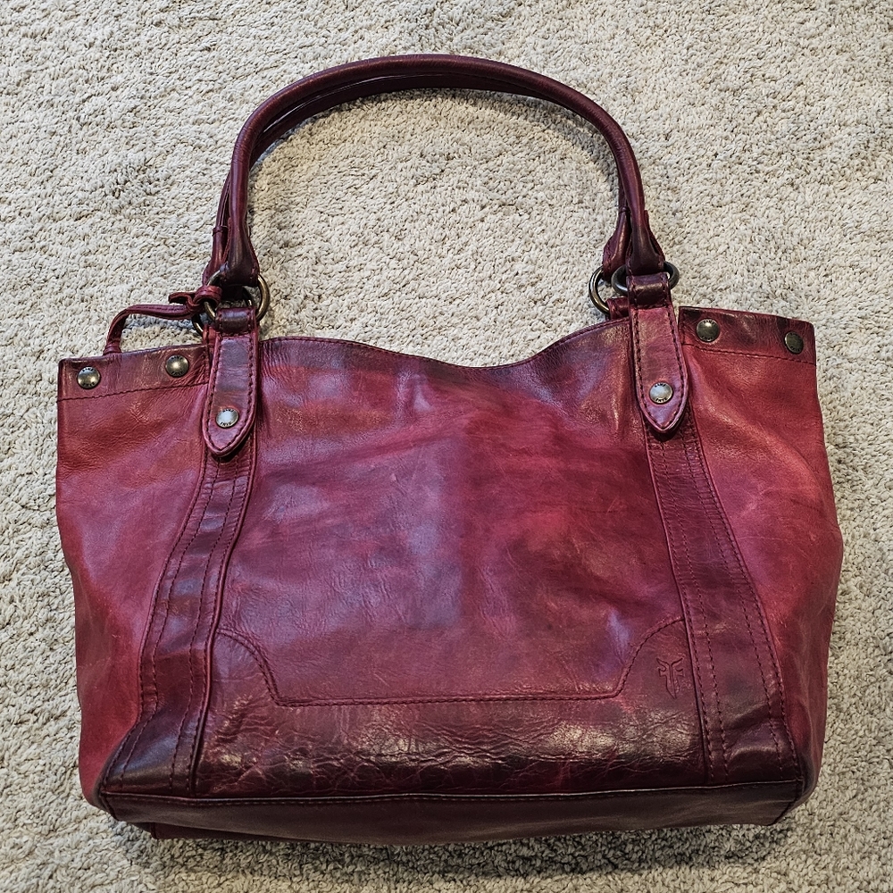 Frye Melissa Leather Shoulder Bag, Red